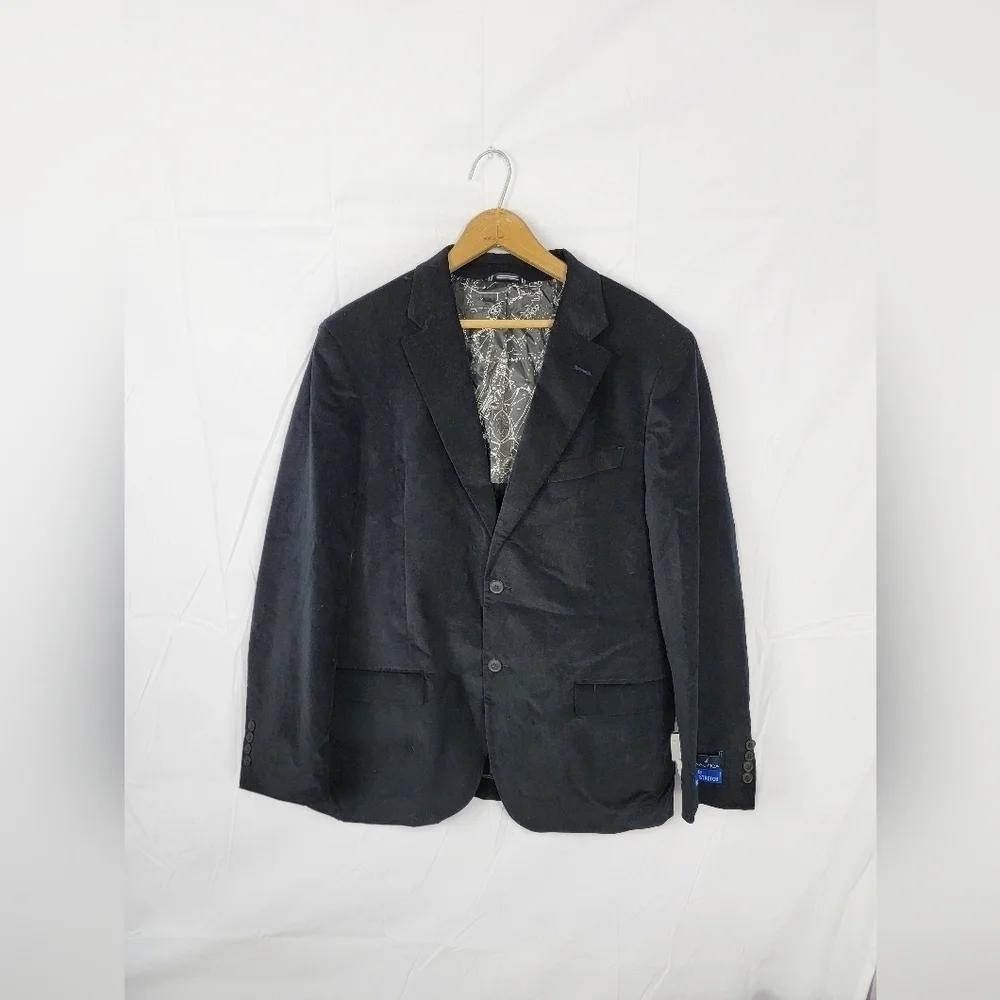 Men's Black Nautica Velour Blazer